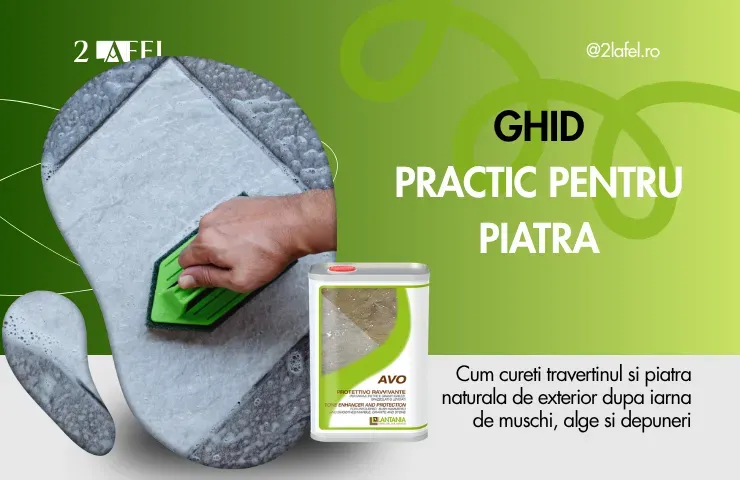 Cum cureti travertinul si piatra naturala de exterior dupa iarna de muschi, alge si depuneri